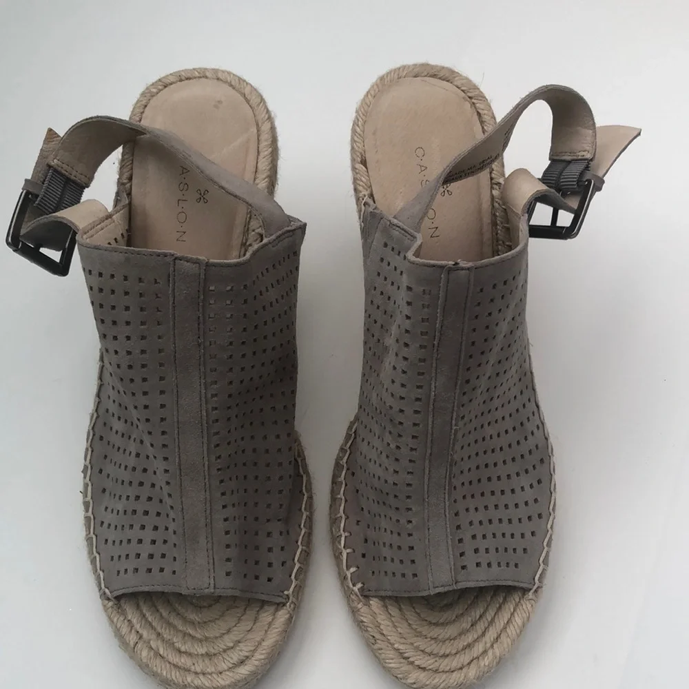 Caslon wedge espadrilles with a leather upper